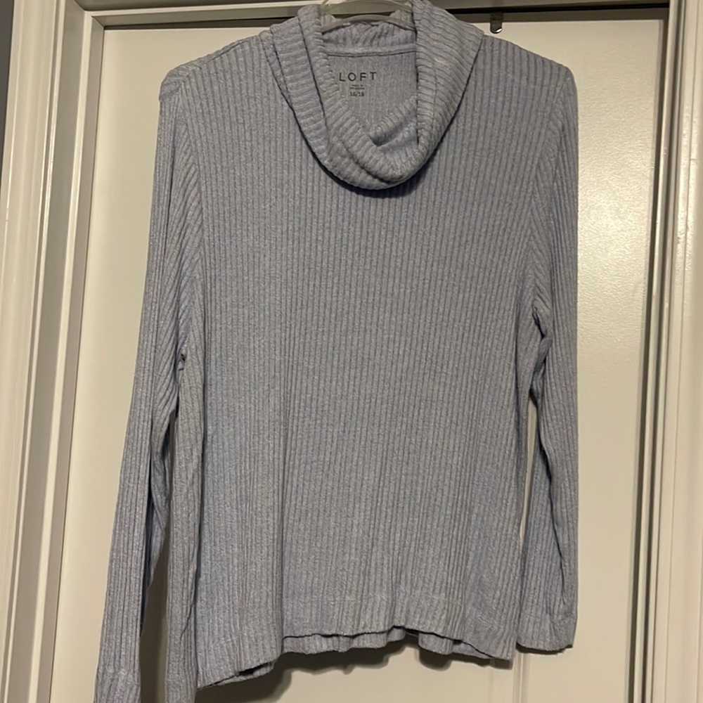 LOFT Cowl Neck Ribbed Sweater sz 16/18